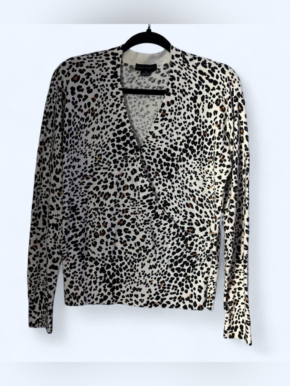 Sanctuary Leopard Print Wrap sweater